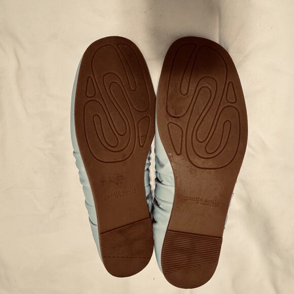 Gentle Souls by Kenneth Cole MAVIS Leather Ballet Flats Light Blue sz 6 M - Picture 4 of 7